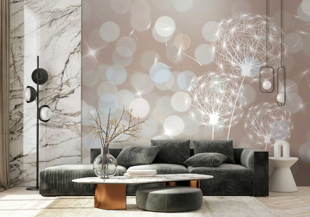 Soffioni tra cerchi luminosi — ambiente 6