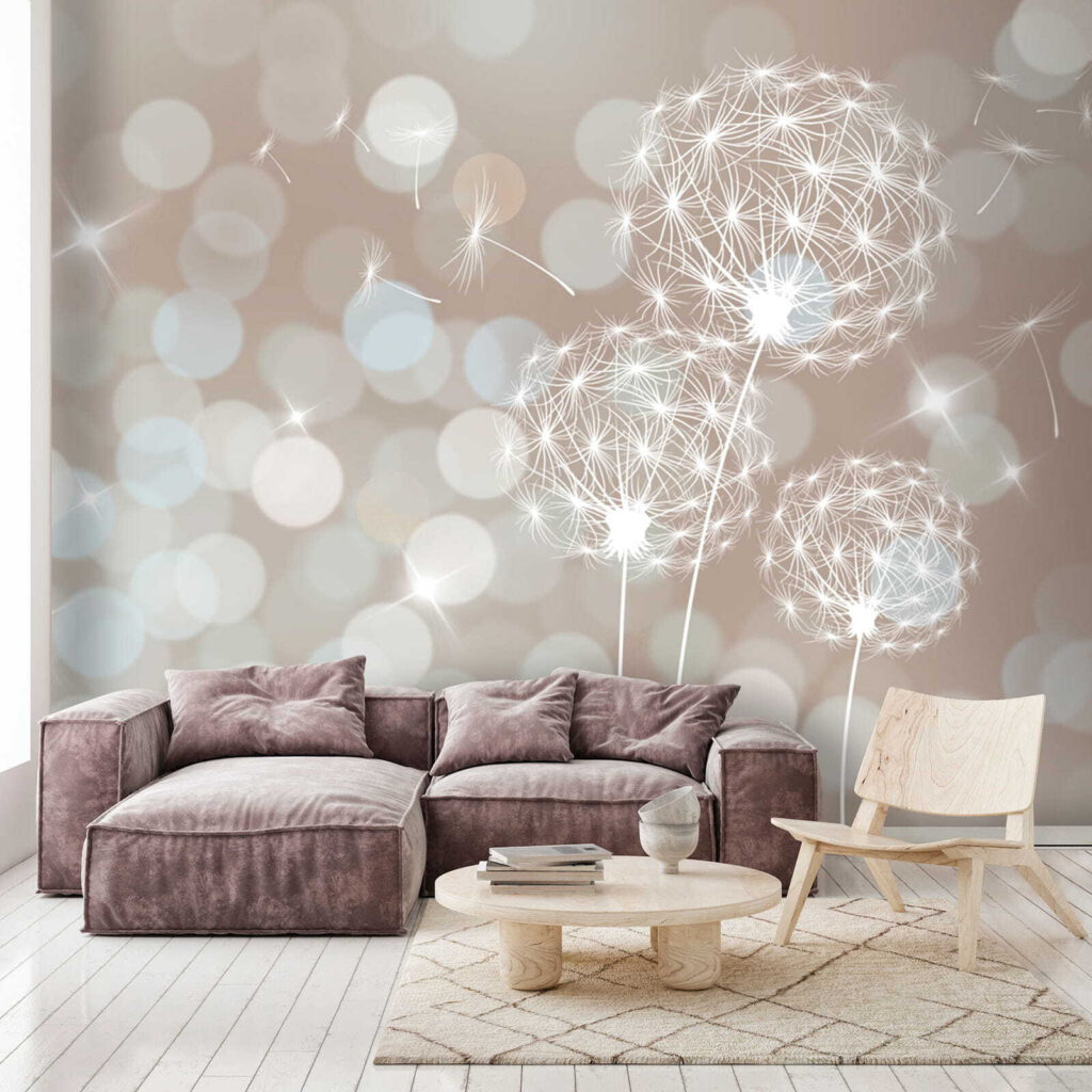 Soffioni tra cerchi luminosi — ambiente 8