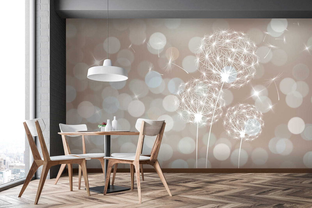 Soffioni tra cerchi luminosi — ambiente 1