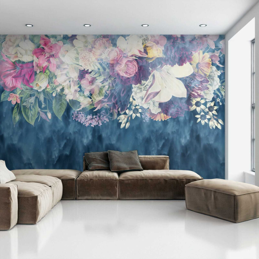 Fiori su blu profondo — ambiente 6