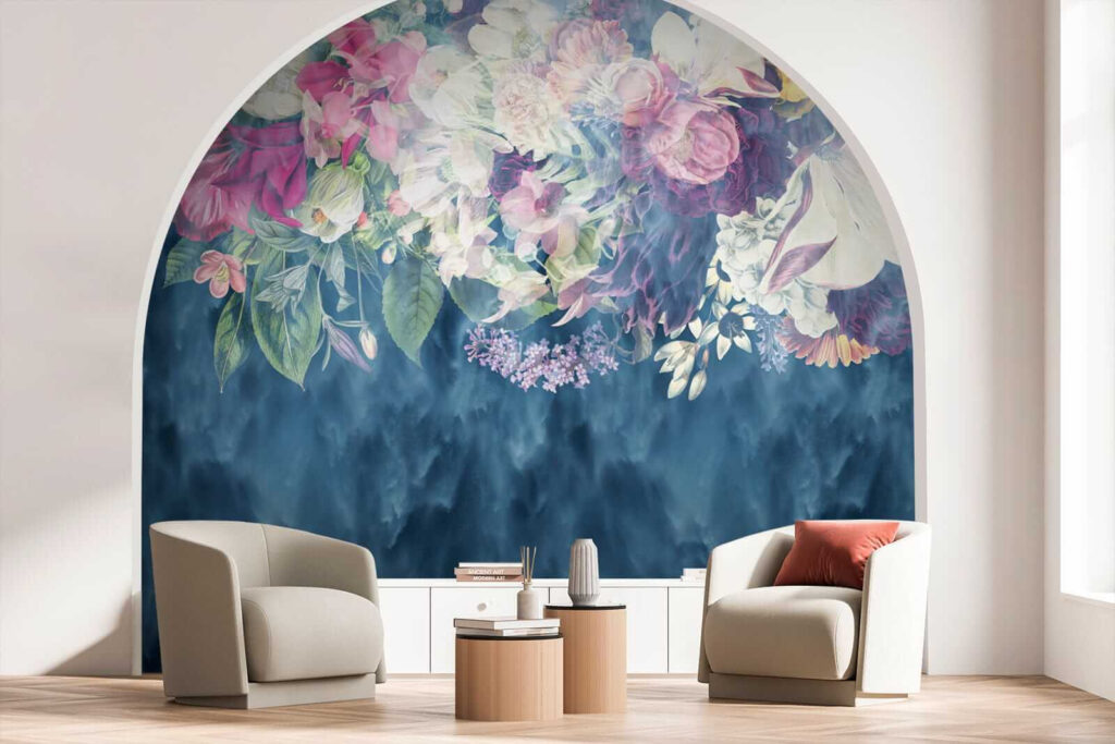 Fiori su blu profondo — ambiente 7