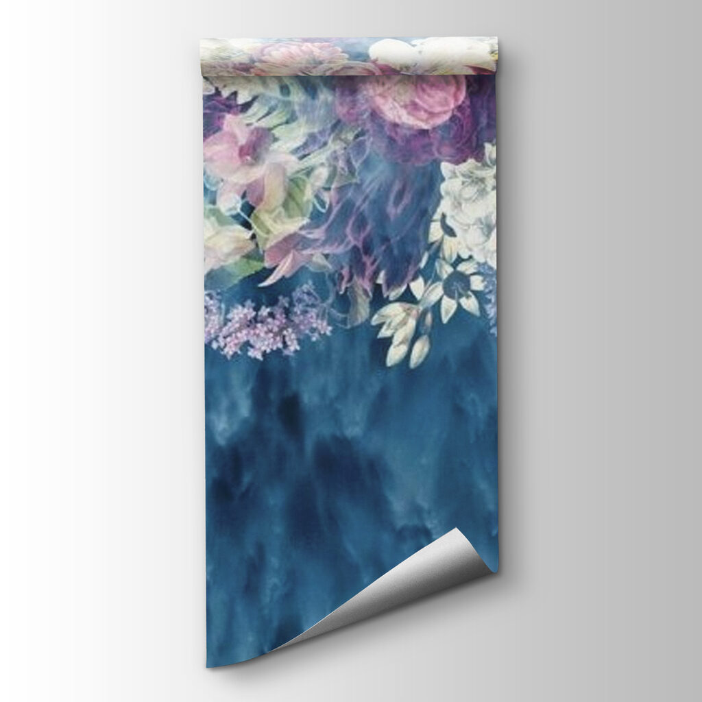 Fiori su blu profondo — vista del prodotto