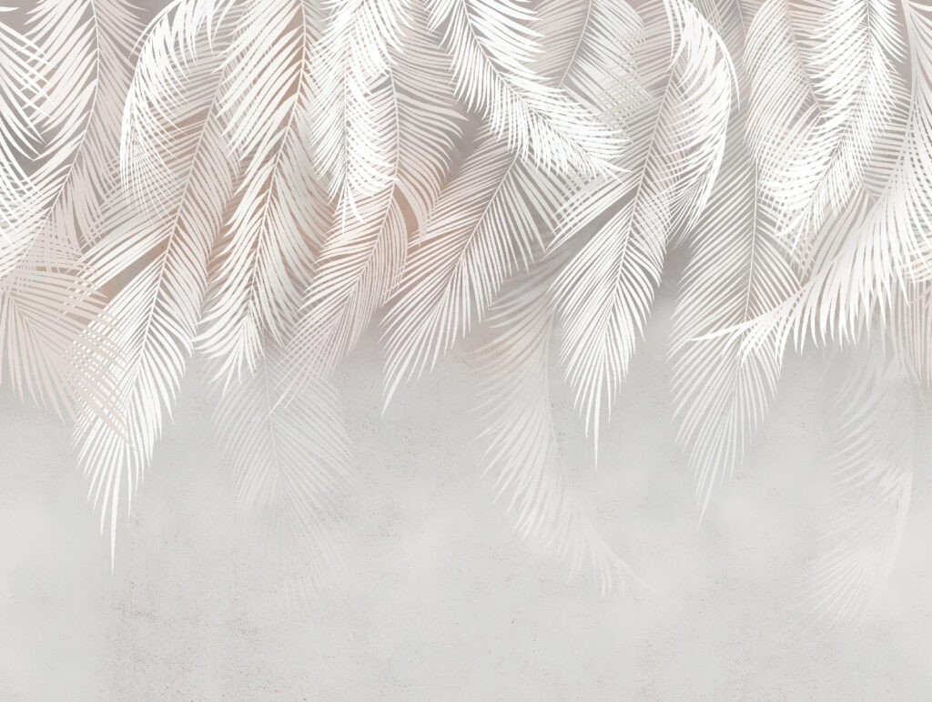 Piume bianche pendenti — design completo