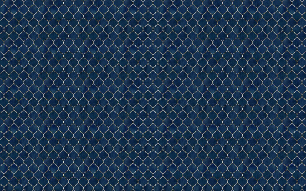 Rombi dorati su blu — design completo