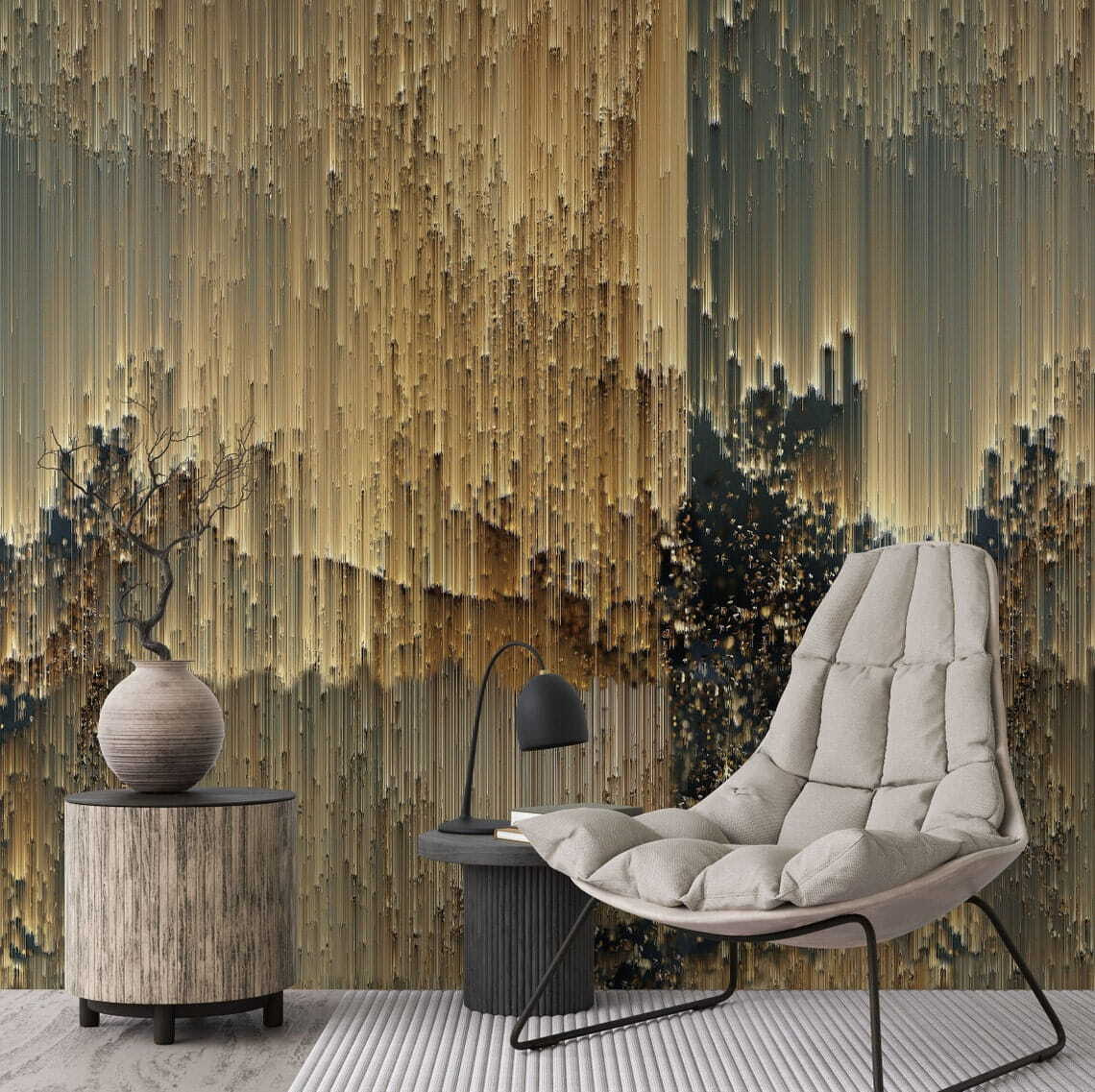 Vernice dorata che scende — ambiente 3