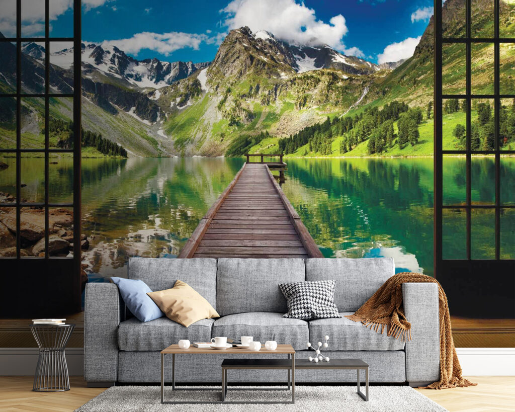 Pontile sul lago limpido — ambiente 1
