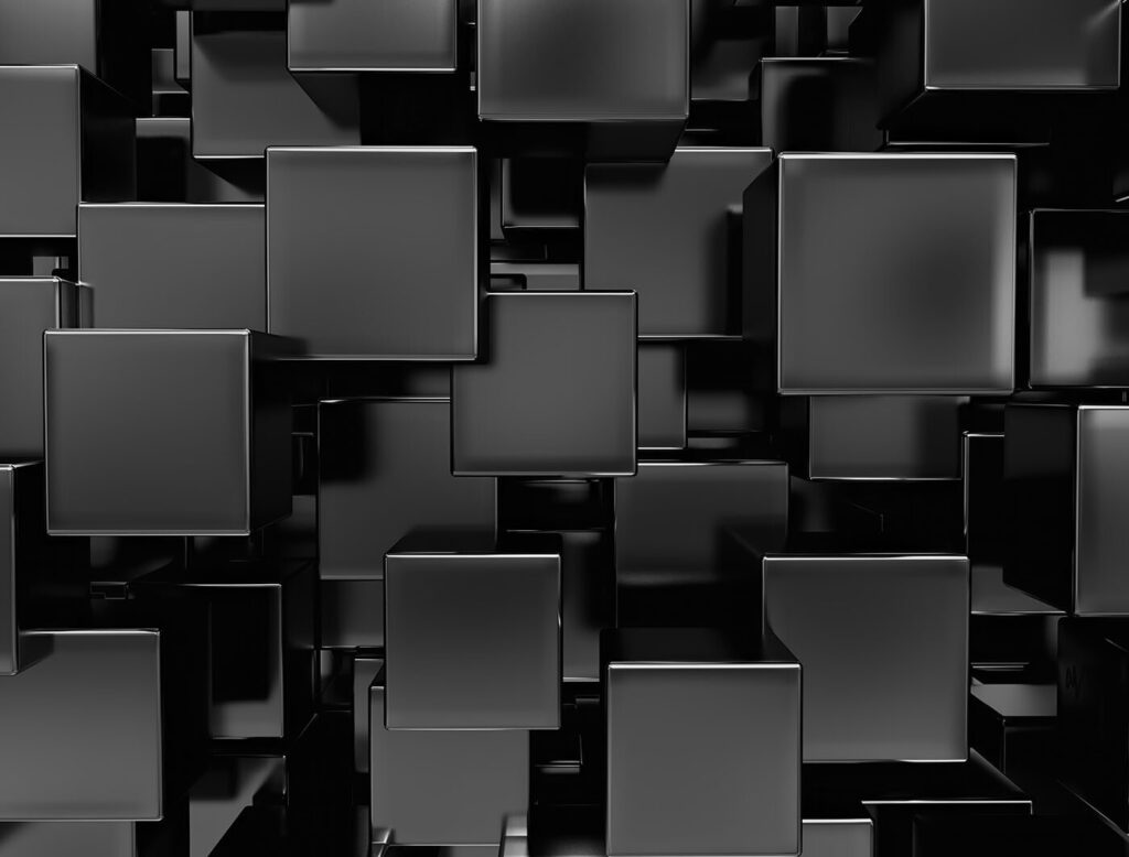 Blocchi neri che spiccano — design completo