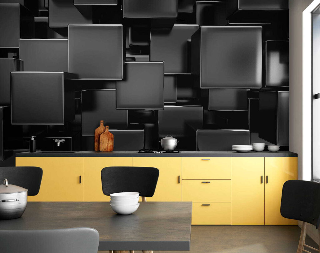 Blocchi neri che spiccano — ambiente 8