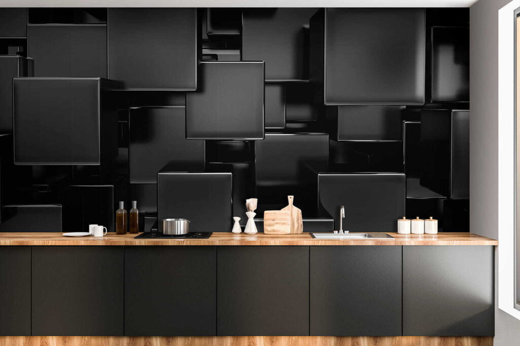 Blocchi neri che spiccano — ambiente 9