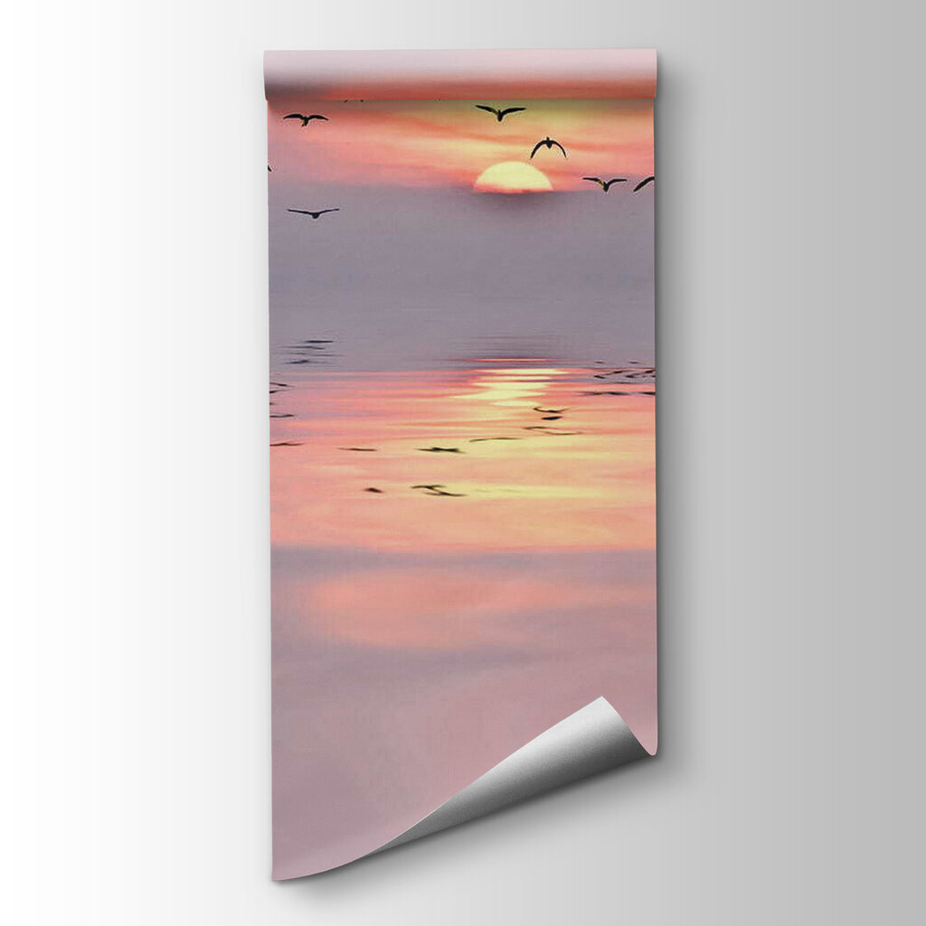 Uccelli sul mare rosa — vista del prodotto