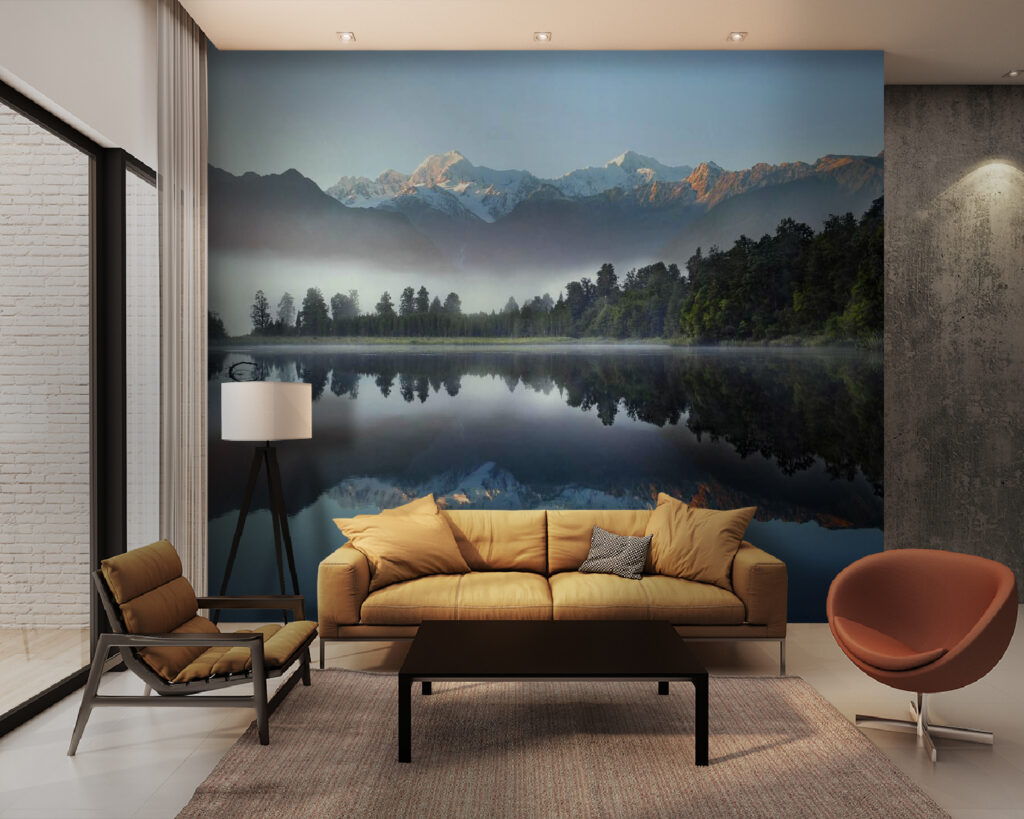 Riva boscosa all’alba — ambiente 2