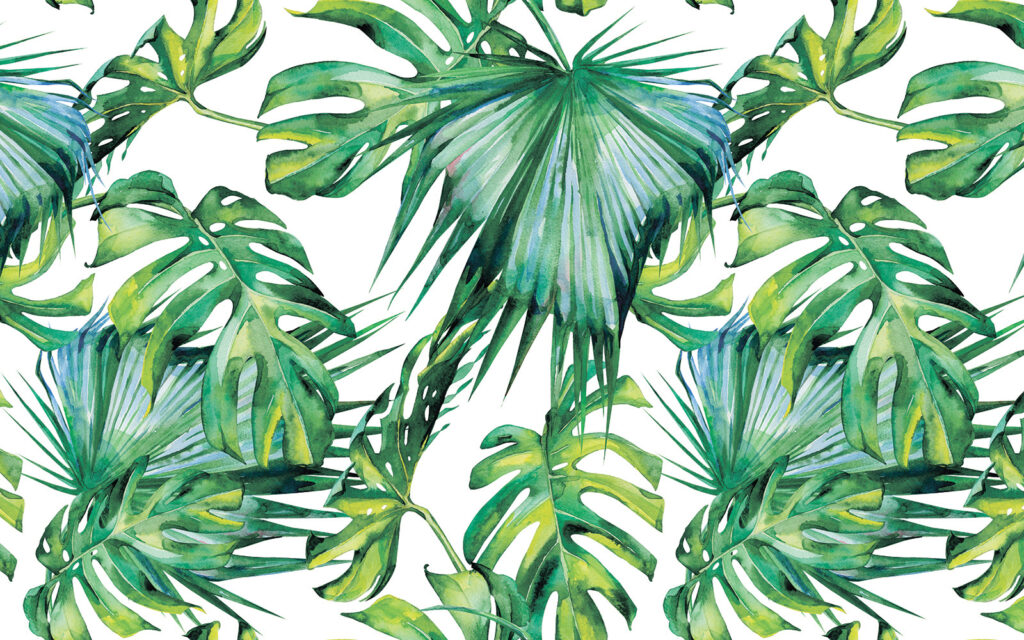Foglie verdi ad acquerello — design completo