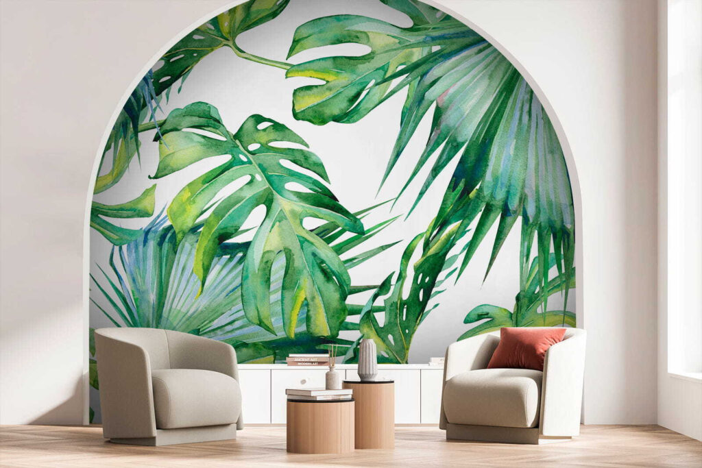 Foglie verdi ad acquerello — ambiente 6