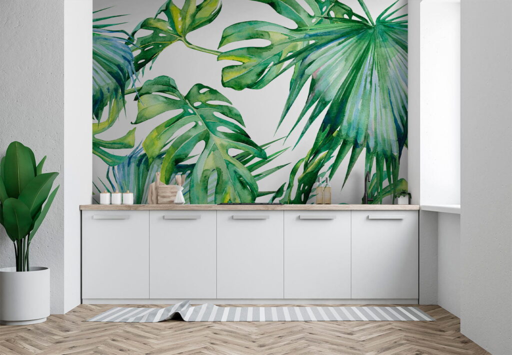 Foglie verdi ad acquerello — ambiente 10