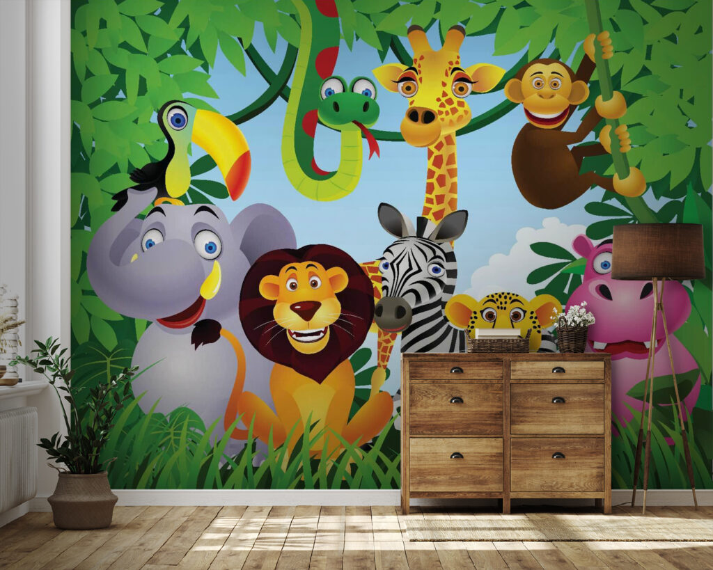 Animali vivaci nel verde — ambiente 3