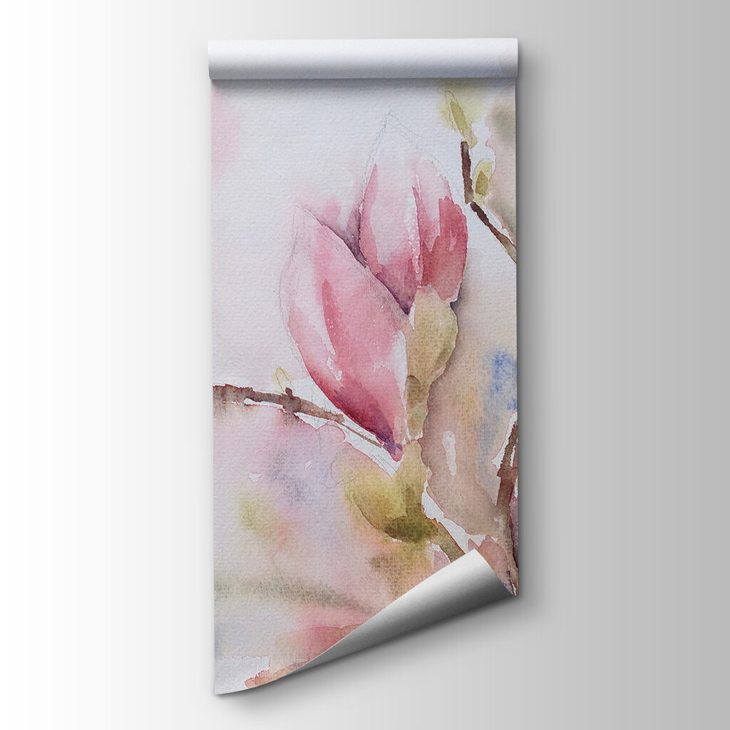 Magnolia ad acquerello rosa — vista del prodotto