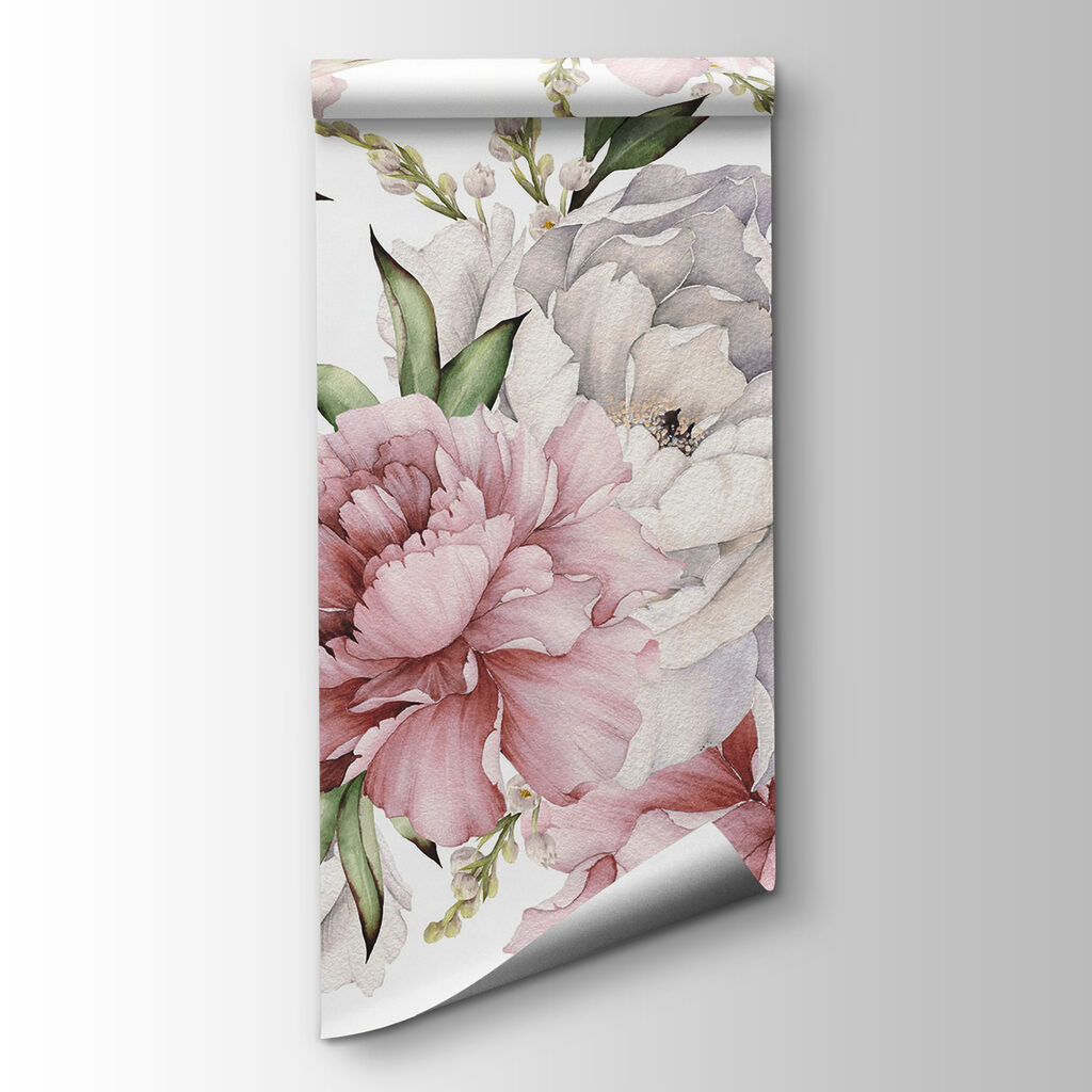 Peonie rosa su bianco — vista del prodotto
