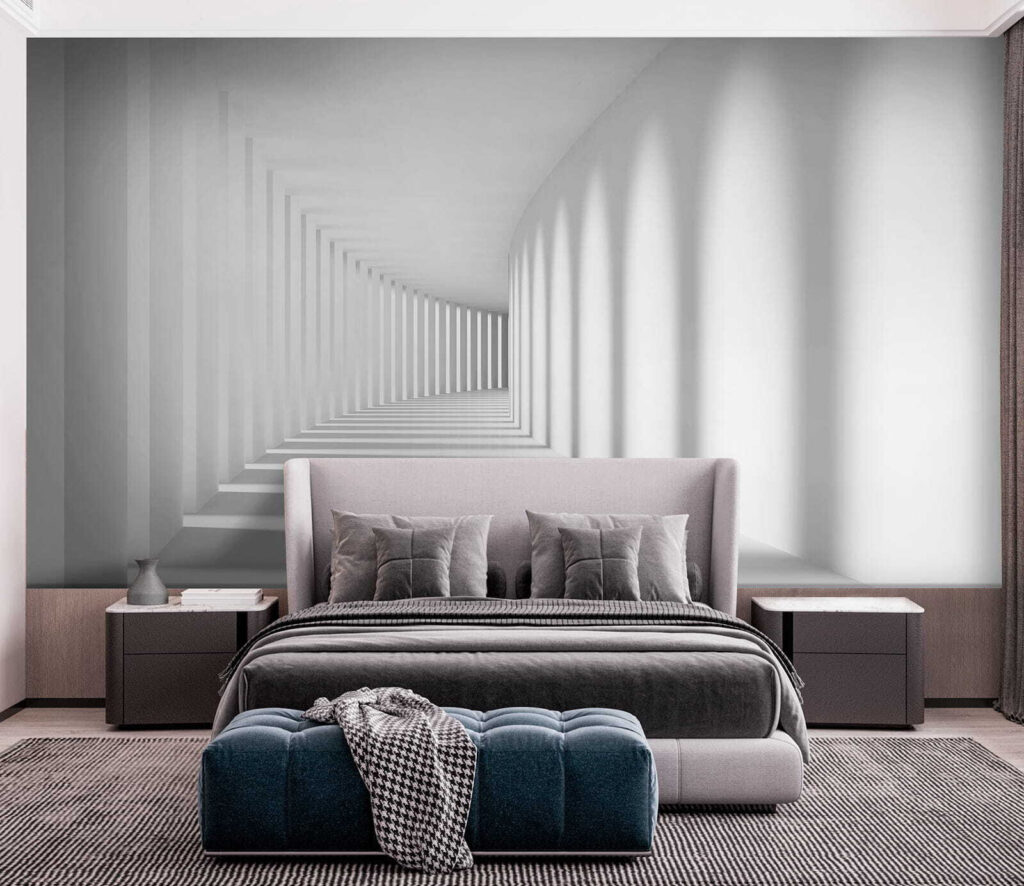 Corridoio bianco e ombre — ambiente 2