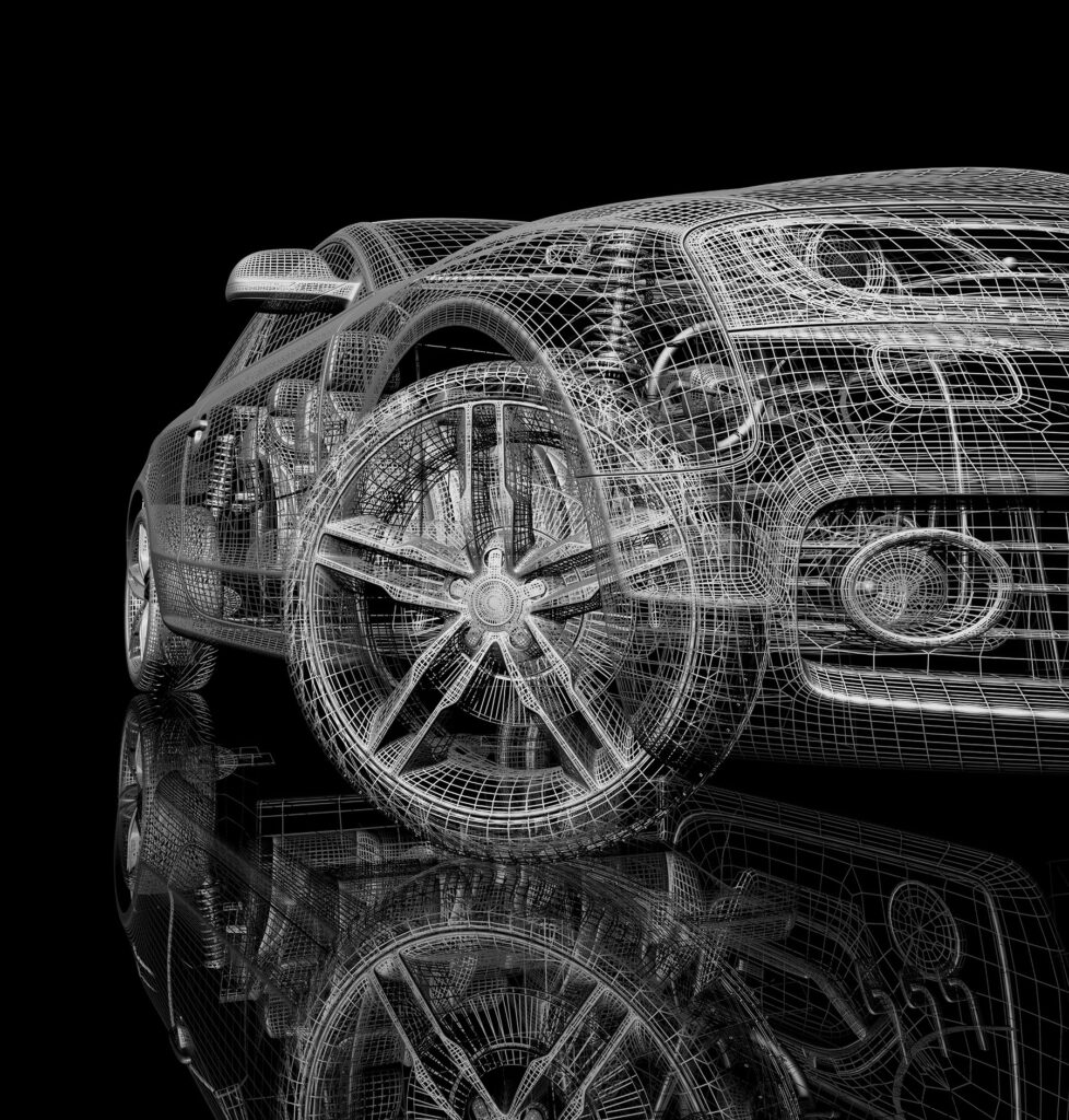 Auto di linee bianche — design completo