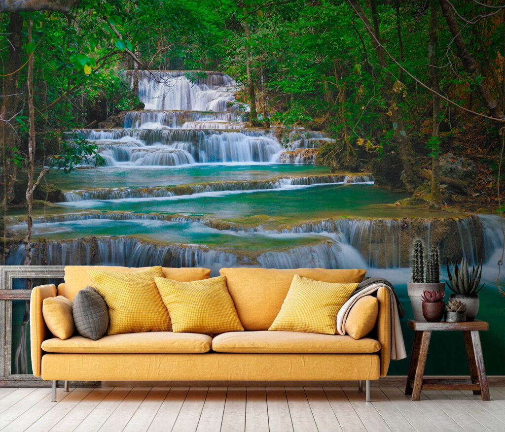 Acqua tra alberi fitti — ambiente 8