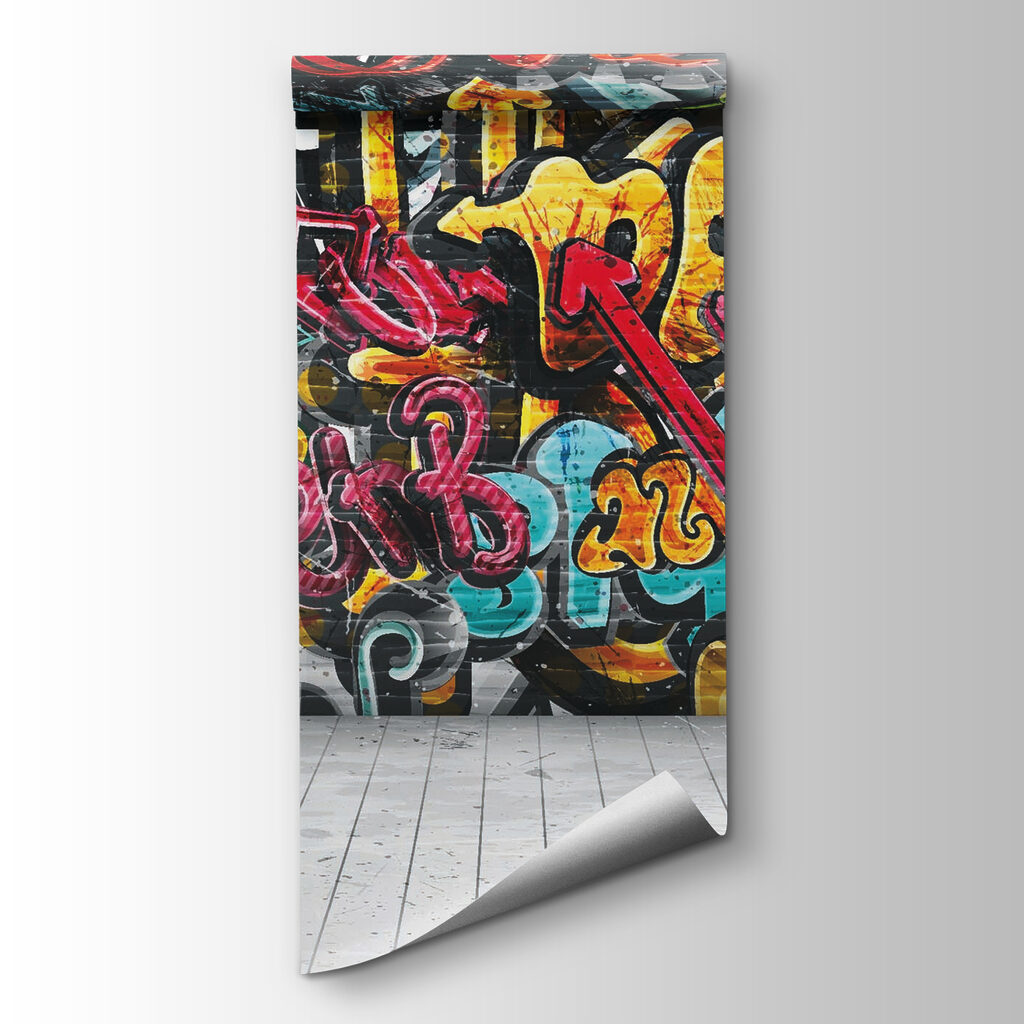 Muro pieno di graffiti — vista del prodotto