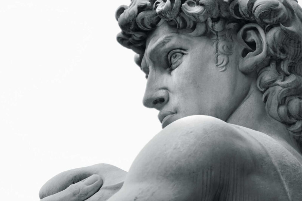 Statua che guarda indietro — design completo