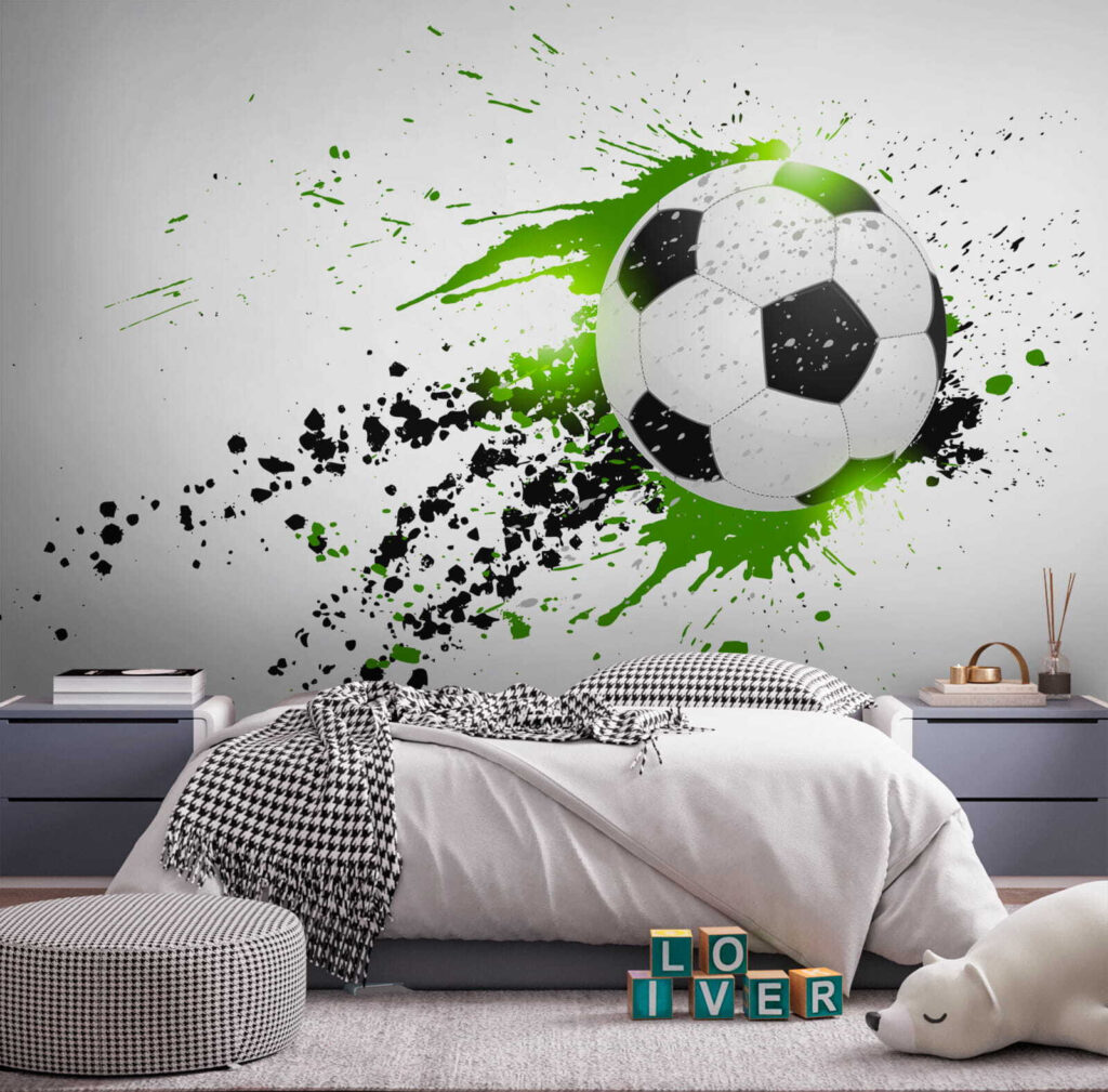 Pallone tra schizzi verdi — ambiente 2