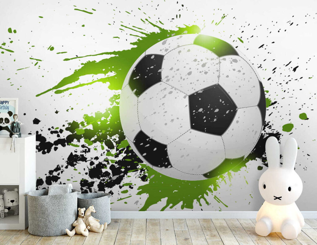 Pallone tra schizzi verdi — ambiente 5