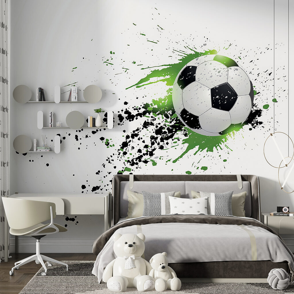 Pallone tra schizzi verdi — ambiente 10