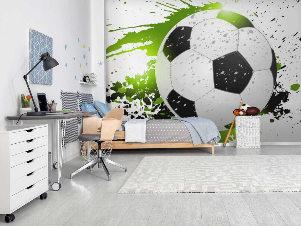 Pallone tra schizzi verdi — ambiente 6