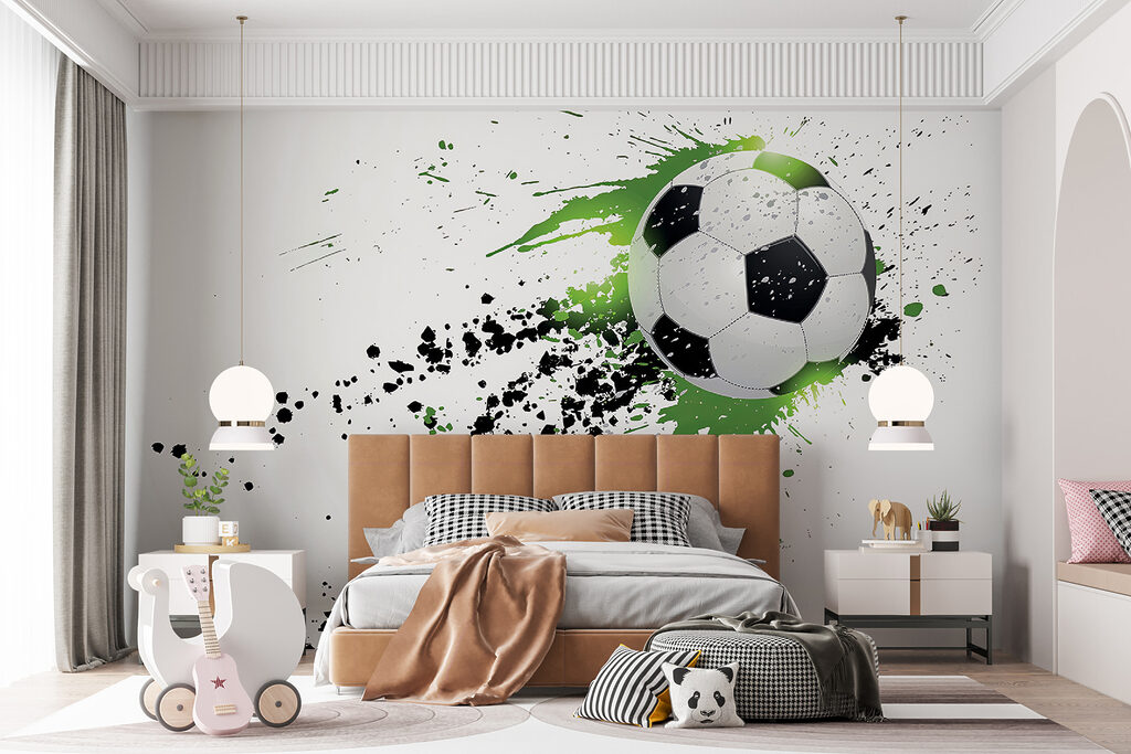 Pallone tra schizzi verdi — ambiente 11