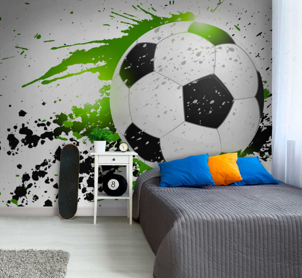 Pallone tra schizzi verdi — ambiente 7