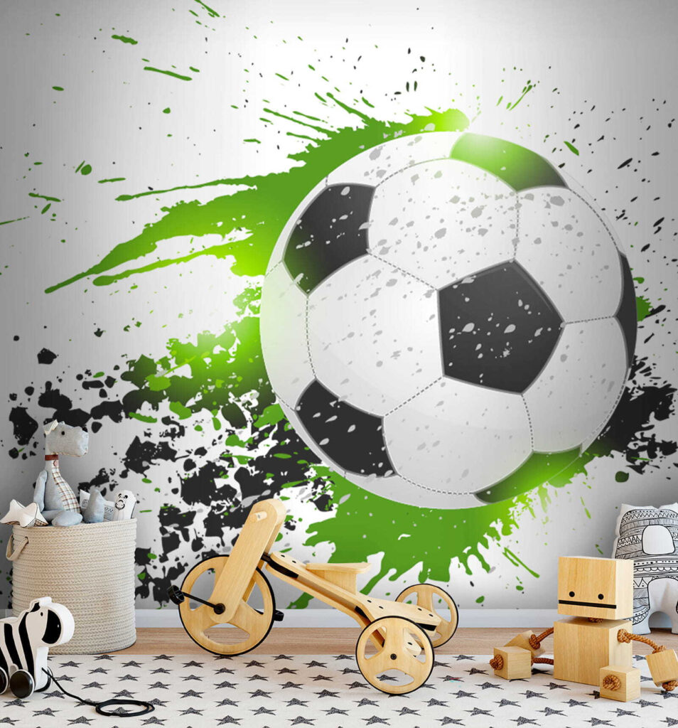 Pallone tra schizzi verdi — ambiente 8