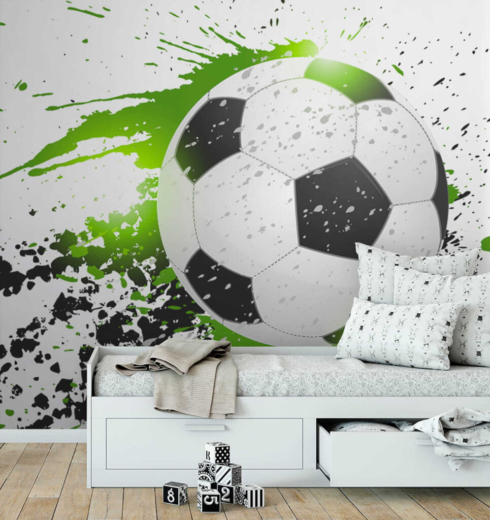 Pallone tra schizzi verdi — ambiente 9