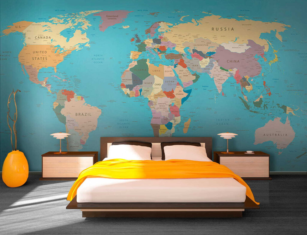 Mappa in cornice dorata — ambiente 2