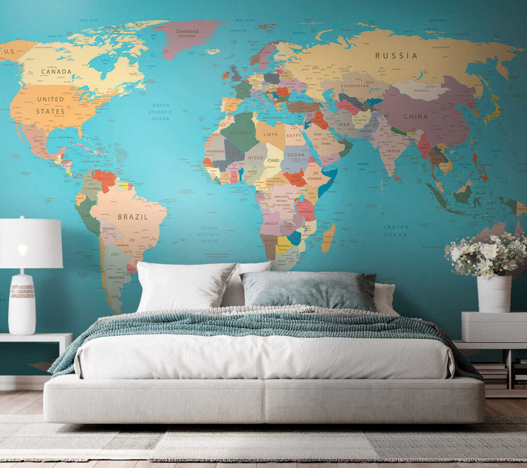 Mappa in cornice dorata — ambiente 3
