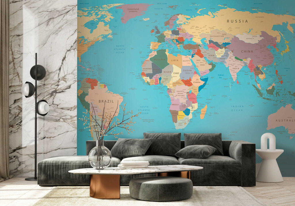 Mappa in cornice dorata — ambiente 4