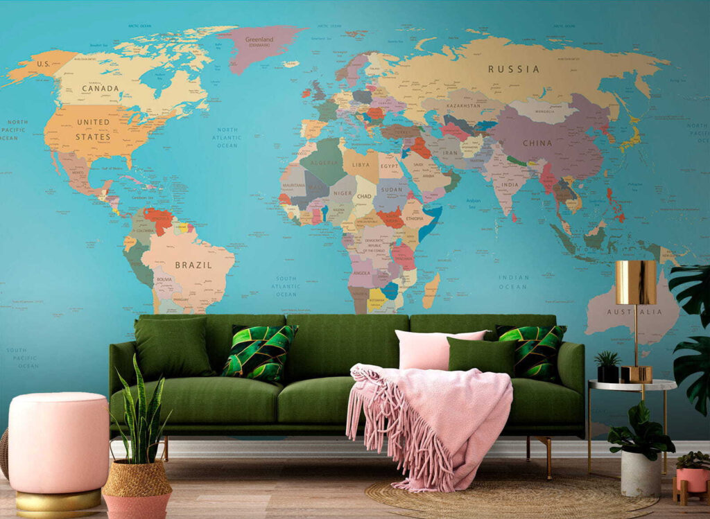 Mappa in cornice dorata — ambiente 6