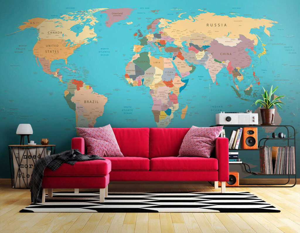 Mappa in cornice dorata — ambiente 7
