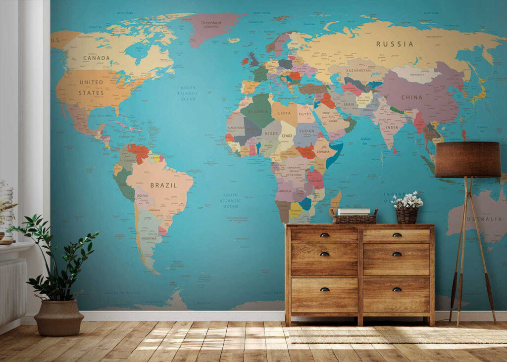 Mappa in cornice dorata — ambiente 8