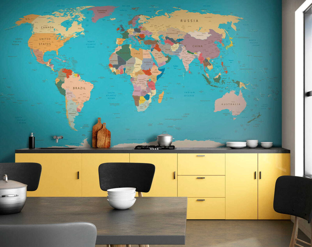 Mappa in cornice dorata — ambiente 9