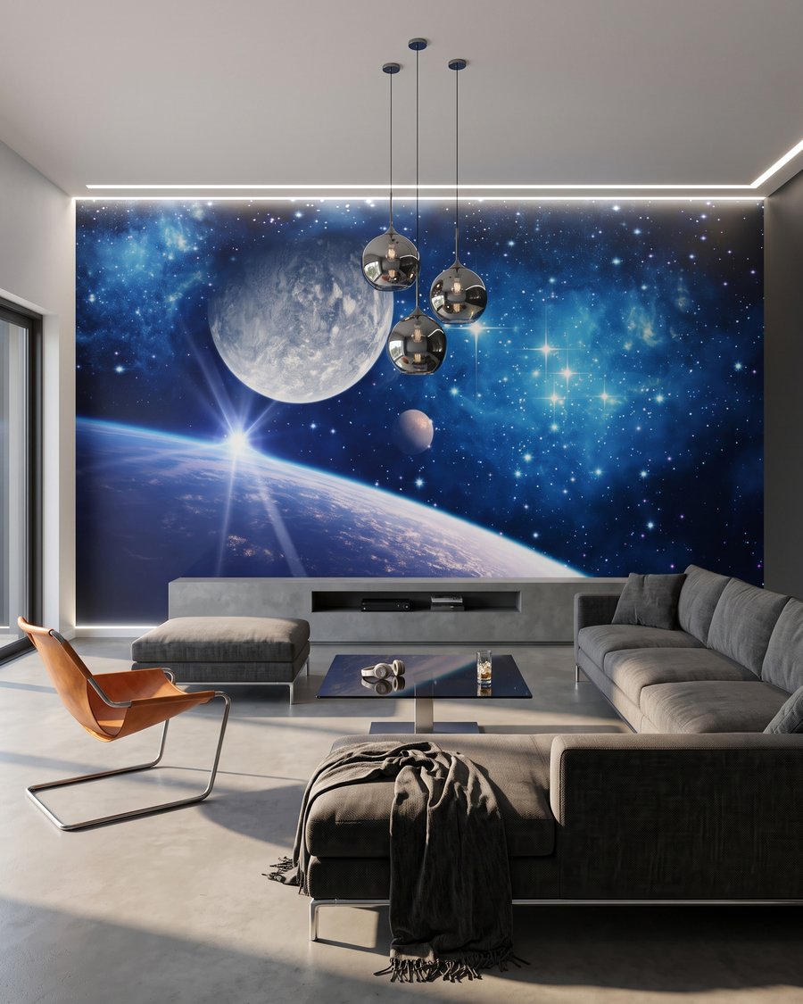 Luna tra stelle blu — ambiente 2