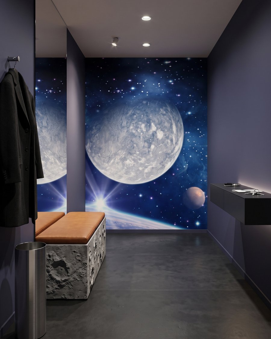 Luna tra stelle blu — ambiente 3