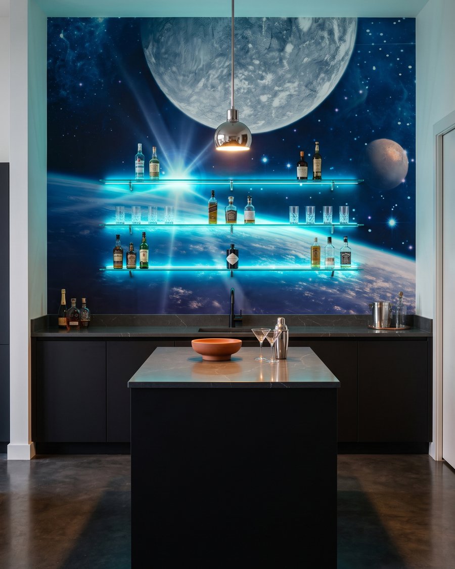 Luna tra stelle blu — ambiente 4