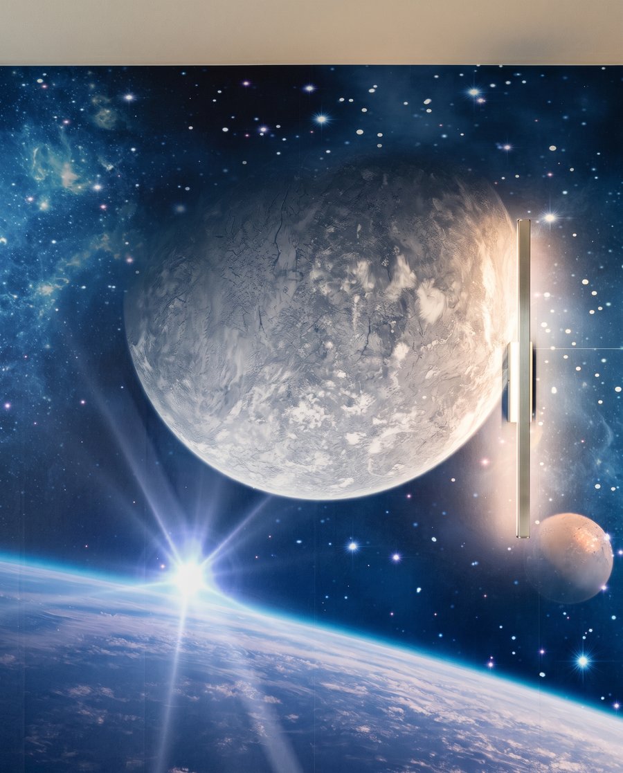 Luna tra stelle blu — dettaglio
