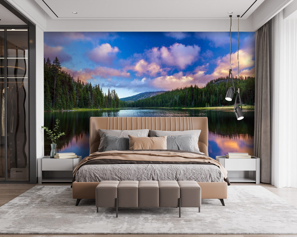 Bosco riflesso nel lago — ambiente 1