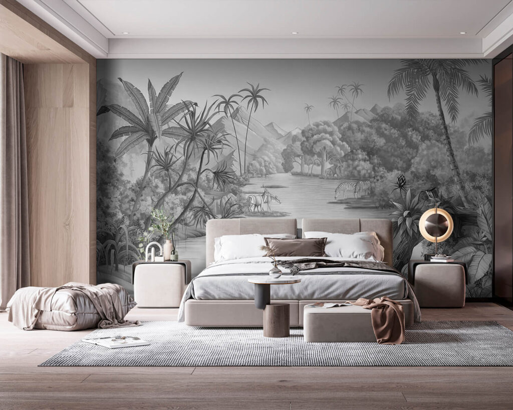 Palme e barchette grigie — ambiente 2