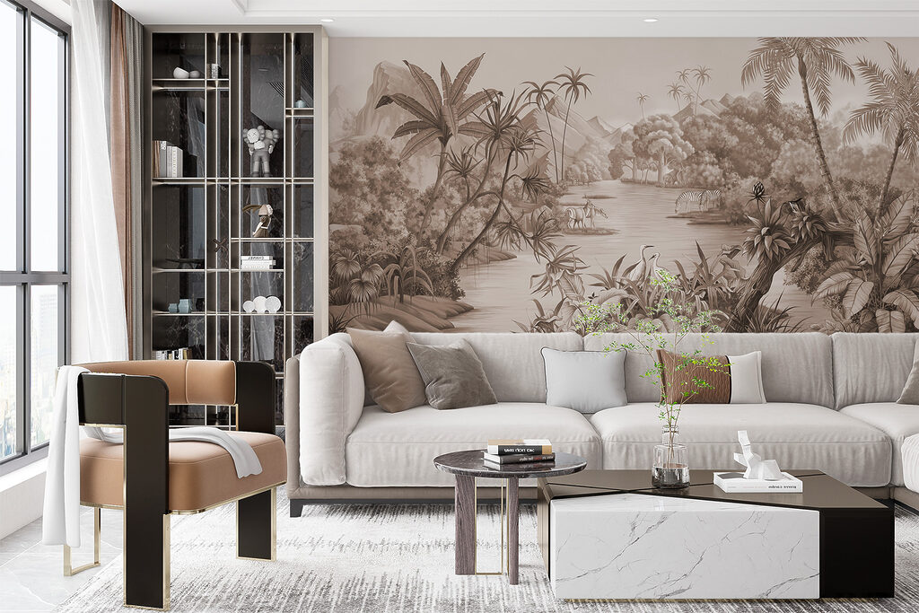 Palme e barchette grigie — ambiente 2