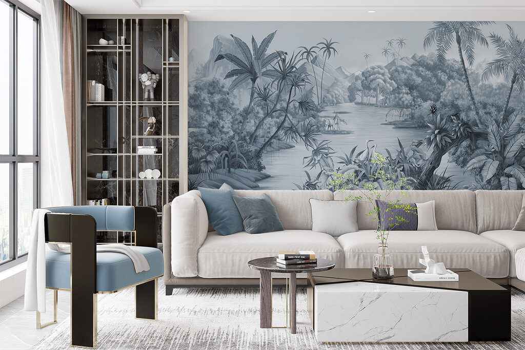 Palme e barchette grigie — ambiente 2
