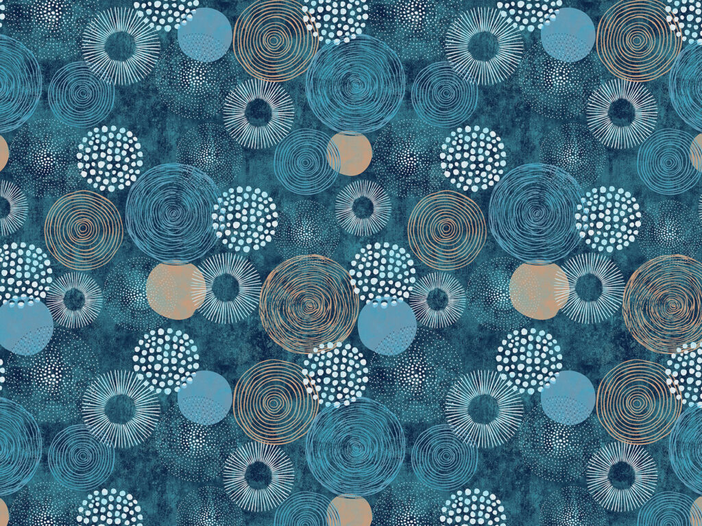 Cerchi su blu oceano — design completo